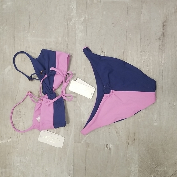 💕L*SPACE💕 Color Block Bikini (Ringo Top + Nancy Lee Bitsy Bottom) Small S NWT - Picture 12 of 15